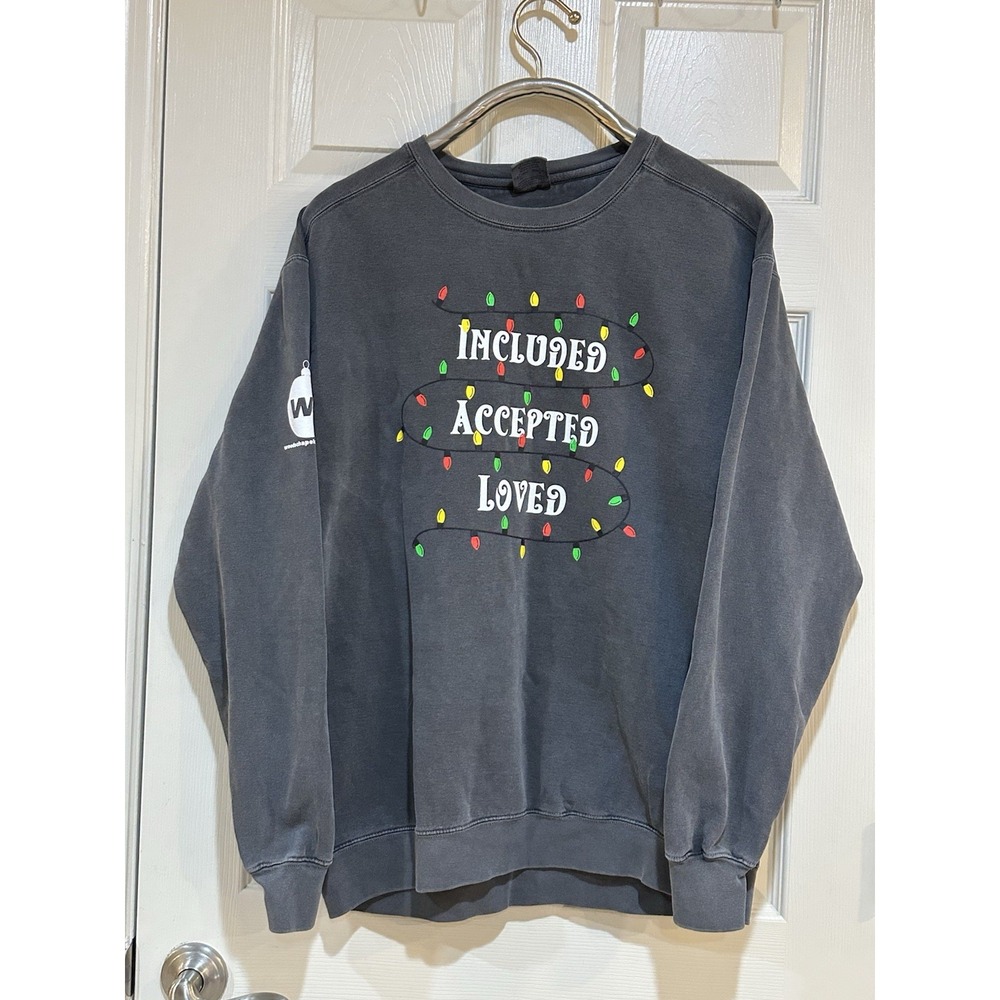 Comfort Colors Christmas Sweater‎ Size L Woods Chapel Church